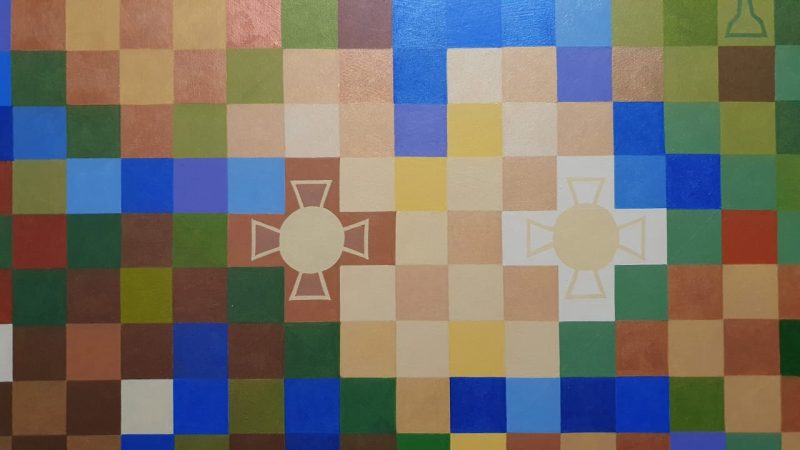 "This Thing Covid" - An Abstract Geometric Painting by Stuart Ian Currie - Image 3