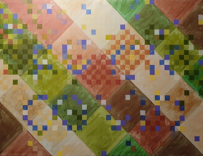 "This Thing Covid" - An Abstract Geometric Painting by Stuart Ian Currie - Image 4