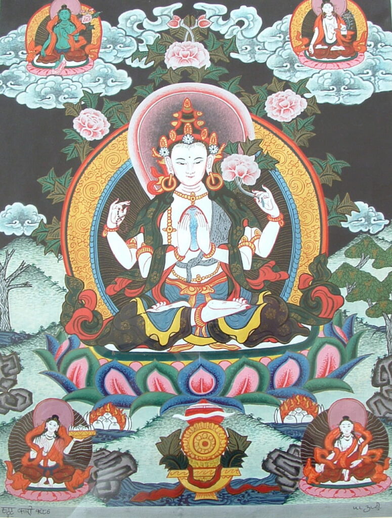 My finished painting of a Nepalese Thangka.